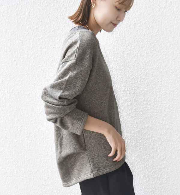 SHIPS for women「〈手洗い可能〉レイヤード デザイン ラメ メランジ 裏毛 プルオーバー」|スウェット・ジャージ|