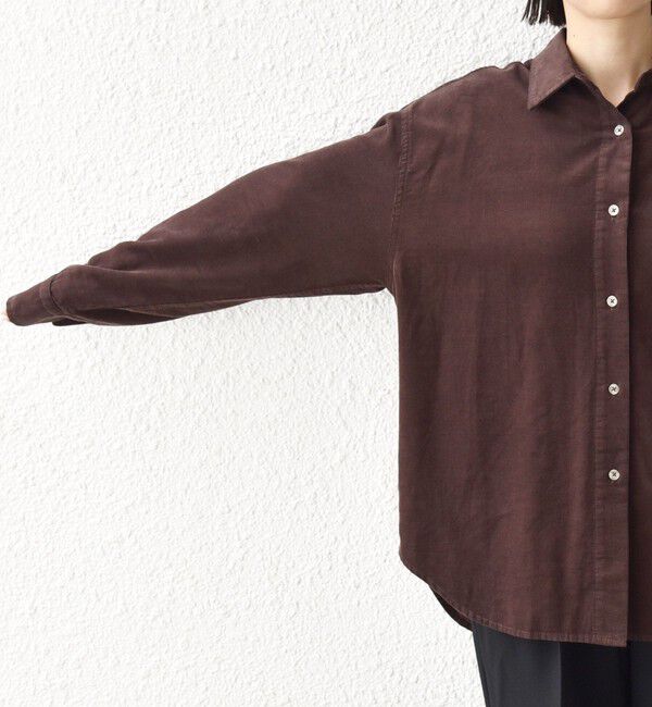 SHIPS for women「【WEB限定】〈洗濯機可能〉コーデュロイ ギャザー シャツ 羽織」|シャツ・ブラウス|