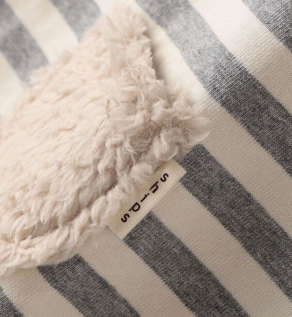 SHIPS KIDS「SHIPS KIDS:ベビー ボーダー リバーシブル ボア ポンチョ」|ポンチョ・ケープ|