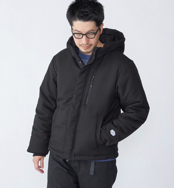 SHIPS「【WEB限定】SHIPS: 中綿 ウールブレンド パデッド フード ジャケット」|その他|ブラック
