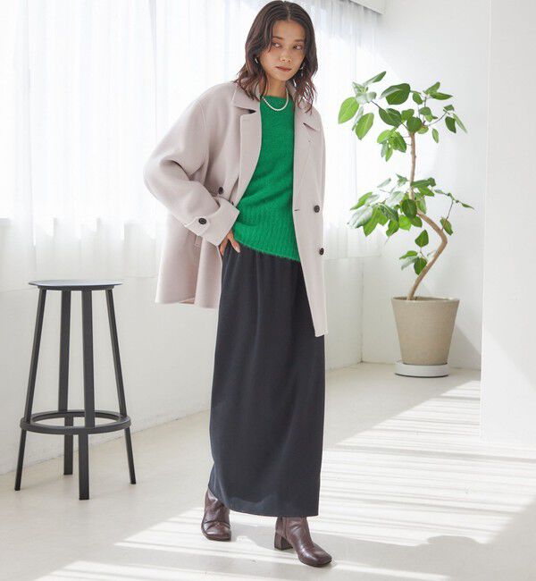 SHIPS for women「SUPER140 ダブル フェイス ショート コート」|ピーコート|