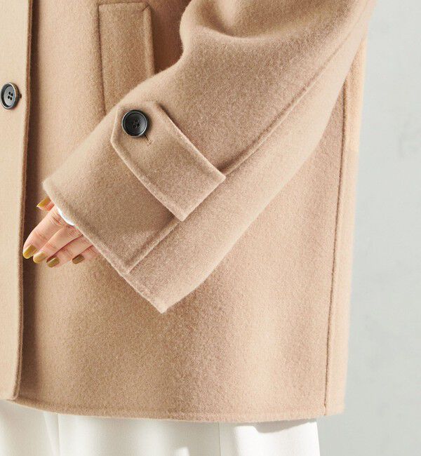 SHIPS for women「SUPER140 ダブル フェイス ショート コート」|ピーコート|
