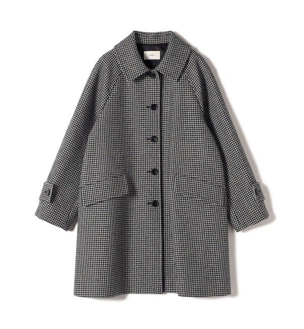 SHIPS for women「千鳥 / ソリッド ウール メルトン ステンカラー コート」|ステンカラーコート|