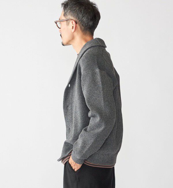 SHIPS「SHIPS:〈手洗い可能〉ミックス ポリ ショールカラー ニット カーディガン」|カーディガン|