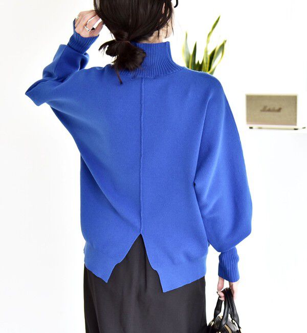 quaranciel「quaranciel:〈洗濯機可能〉タートルネック ラグラン ロングリブ ニット プルオーバー」|ニット・セーター|