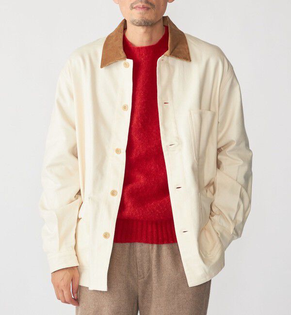 SHIPS「SHIPS:〈手洗い可能〉ライト ネル カバーオール シャツ」|シャツ・ブラウス|ナチュラル