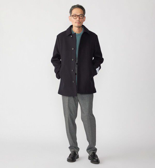 SHIPS「SHIPS: S140 ウールシルク シングル ピーコート」|ピーコート|
