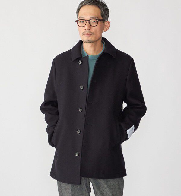 SHIPS「SHIPS: S140 ウールシルク シングル ピーコート」|ピーコート|