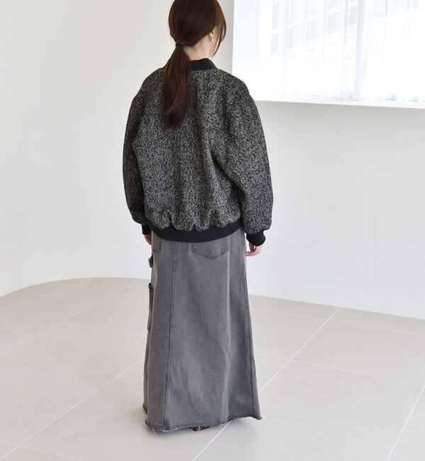 quaranciel「quaranciel: ツイード ダブル ジップ ブルゾン」|ブルゾン・スタジャン|