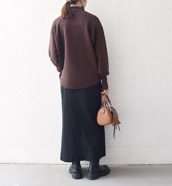 SHIPS any「SHIPS any:〈洗濯機可能〉ハイネック ボリュームスリーブ ロングリブ ニット プルオーバー」|ニット・セーター|