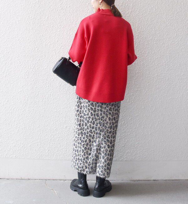 SHIPS any「SHIPS any:〈洗濯機可能〉ハイネック ボリュームスリーブ ロングリブ ニット プルオーバー」|ニット・セーター|