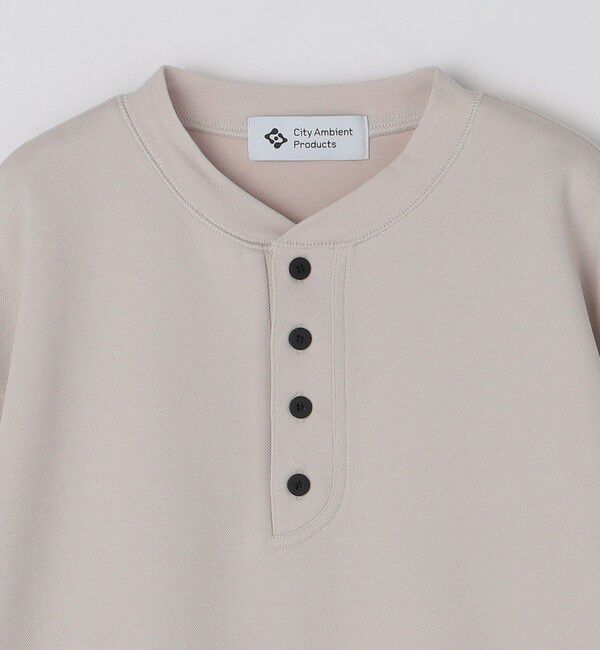 SHIPS「City Ambient Products: ダブルフェイス カノコ ヘンリーネック カットソー」|Tシャツ・カットソー|