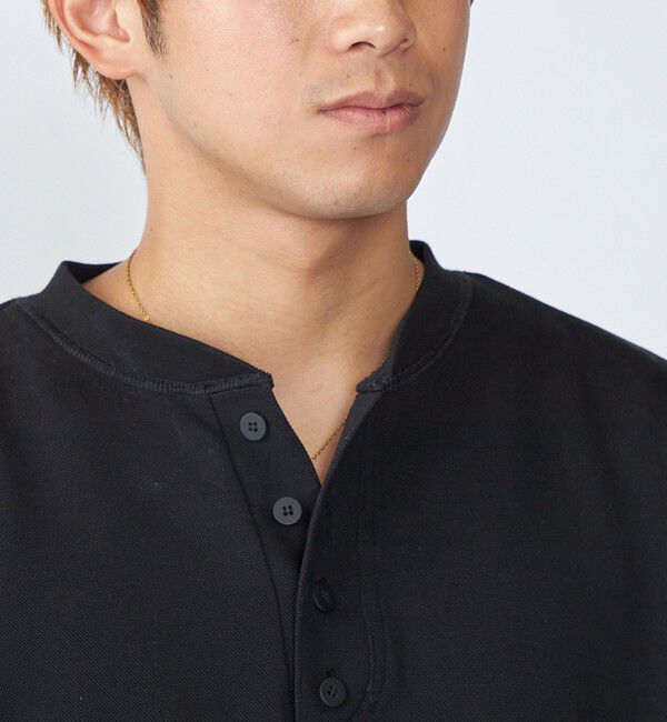 SHIPS「City Ambient Products: ダブルフェイス カノコ ヘンリーネック カットソー」|Tシャツ・カットソー|