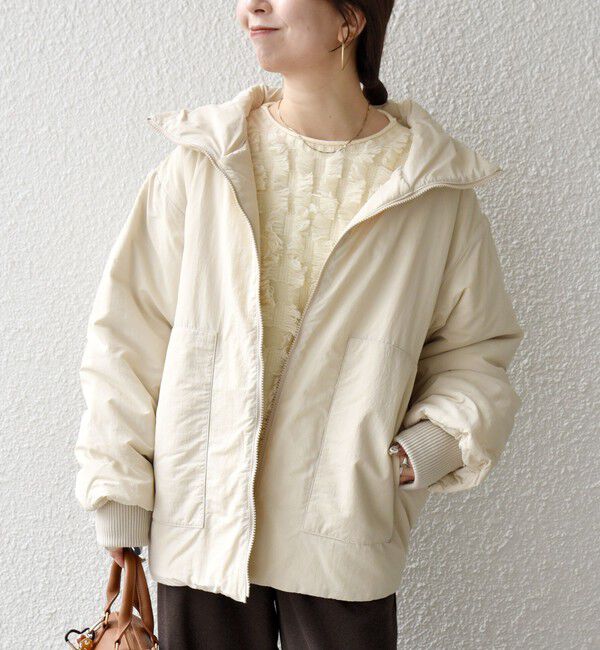 SHIPS any「【WEB限定】SHIPS any: 中綿 ダブル ジップ スタンド ブルゾン」|ブルゾン・スタジャン|