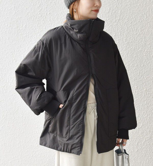 SHIPS any「【WEB限定】SHIPS any: 中綿 ダブル ジップ スタンド ブルゾン」|ブルゾン・スタジャン|