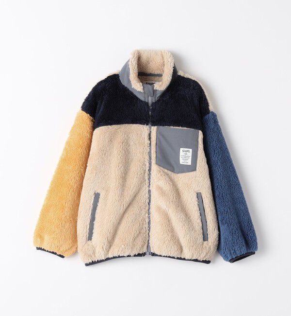 SHIPS Colors 「SHIPS Colors:90～140cm /〈洗濯機可能〉ボアジップ ジャケット◇」|ブルゾン・スタジャン|