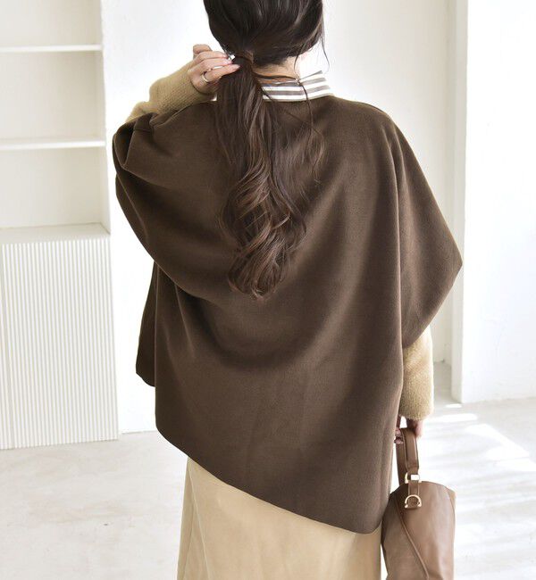 quaranciel「quaranciel: ダブル パイル ニット ショート ポンチョ コート」|その他|