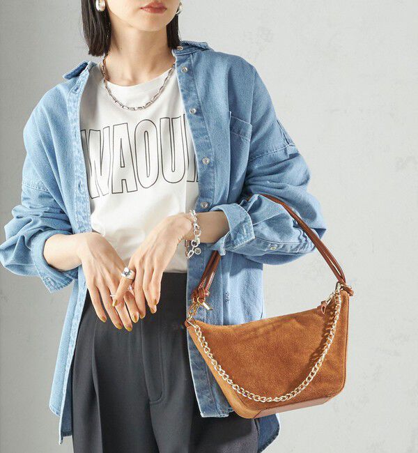 SHIPS for women「AULENTTI: 3WAY チェーン バッグ」|ショルダー・メッセンジャー|キャメル