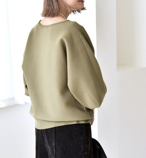 quaranciel「quaranciel:〈手洗い可能〉ダブルフェイス ボートネック パフ ニット プルオーバー」|ニット・セーター|