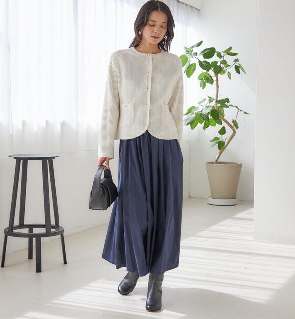 SHIPS for women「〈手洗い可能〉モール リブ クルーネック カーディガン」|カーディガン|