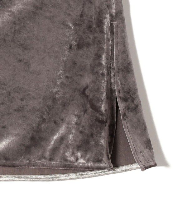 SHIPS for women「〈手洗い可能〉スノー クラッシュ ポリエステル ベロア サイド スリット キャミ」|キャミソール|