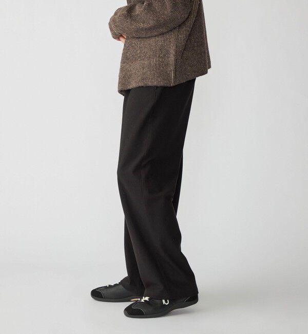 SHIPS「City Ambient Products: ソフト ツイード ライク 2タック ワイド スラックス」|チノ|