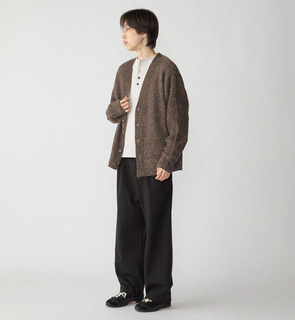 SHIPS「City Ambient Products: ソフト ツイード ライク 2タック ワイド スラックス」|チノ|