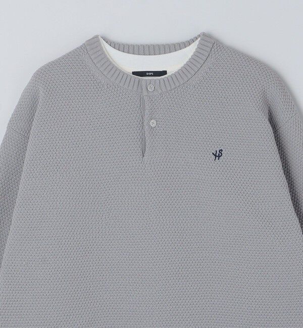 SHIPS「【WEB限定】SHIPS: ヘンリーネック レイヤード ニット」|ニット・セーター|