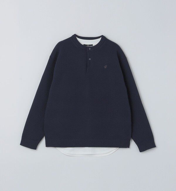 SHIPS「【WEB限定】SHIPS: ヘンリーネック レイヤード ニット」|ニット・セーター|