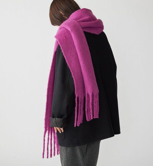 SHIPS「City Ambient Products: シャギー ソリッド ボリューム マフラー」|マフラー|