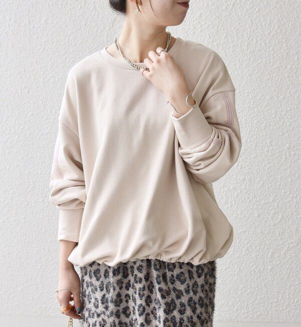 SHIPS any「SHIPS any:〈洗濯機可能〉裏毛 バイカラー ドロスト ルーズ スウェット プルオーバー」|スウェット・ジャージ|