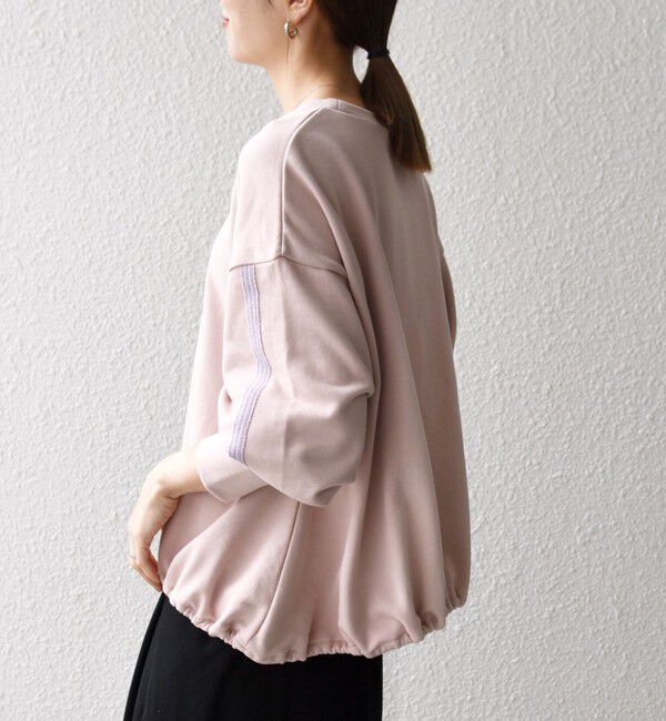 SHIPS any「SHIPS any:〈洗濯機可能〉裏毛 バイカラー ドロスト ルーズ スウェット プルオーバー」|スウェット・ジャージ|