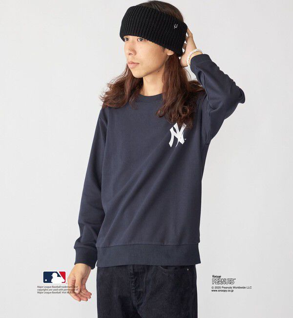 SHIPS「【WEB限定】SHIPS: VINTAGE PEANUTS&times;MLB プリント クルーネック スウェット」|スウェット・ジャージ|