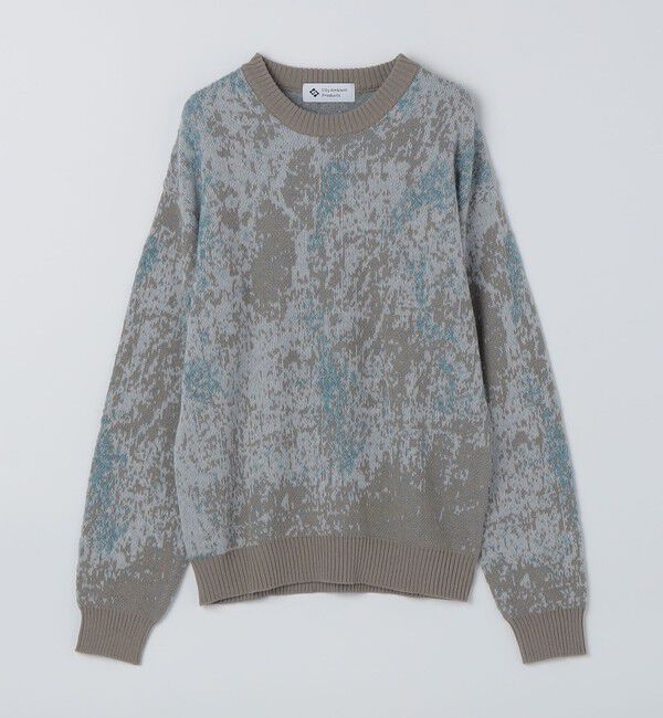 SHIPS「City Ambient Products: シャギー ジャカード クルーネック ニット」|ニット・セーター|グレー