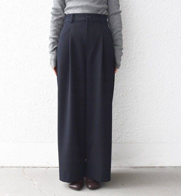 SHIPS for women「〈洗濯機可能〉ウールライク ポケット デザイン ワイド パンツ」|その他|