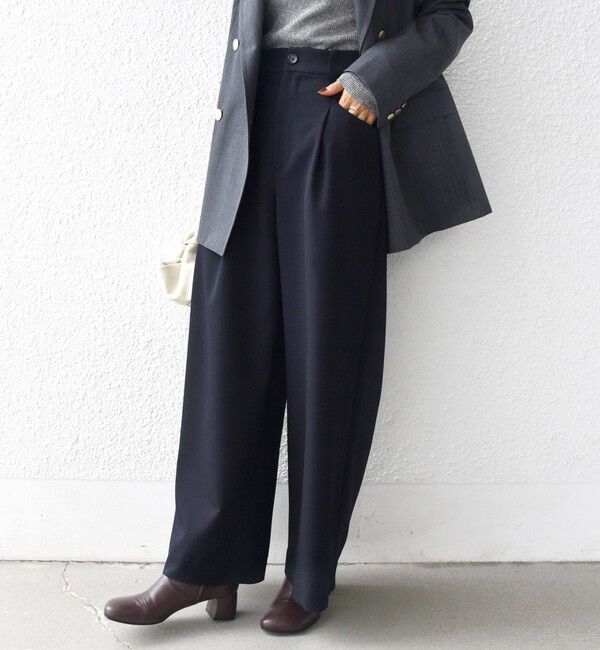SHIPS for women「〈洗濯機可能〉ウールライク ポケット デザイン ワイド パンツ」|その他|