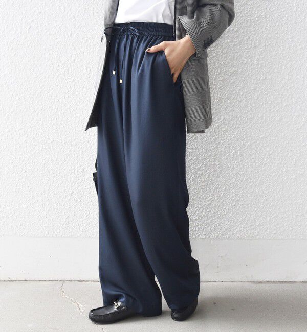 SHIPS for women「〈手洗い可能〉サテン ドロスト パンツ」|その他|