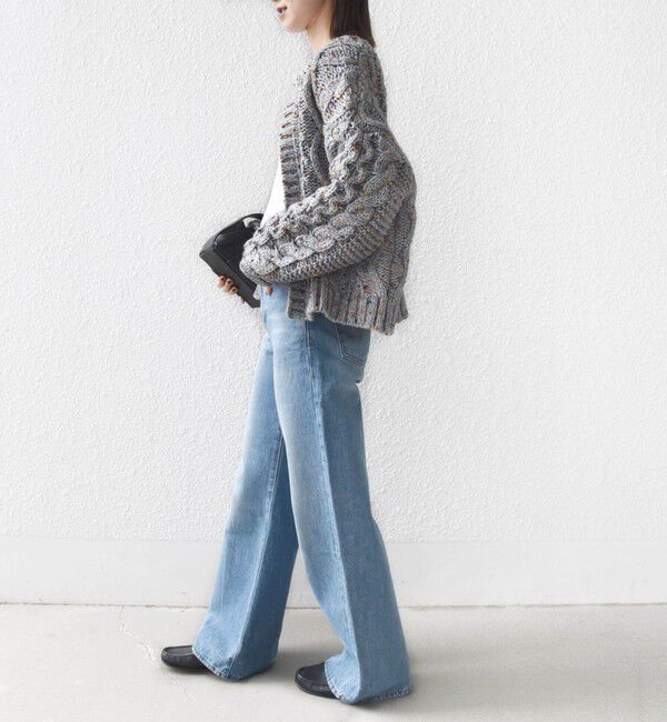 SHIPS for women「【WEB限定】〈手洗い可能〉ネップヤーン ケーブル ニット カーディガン」|カーディガン|