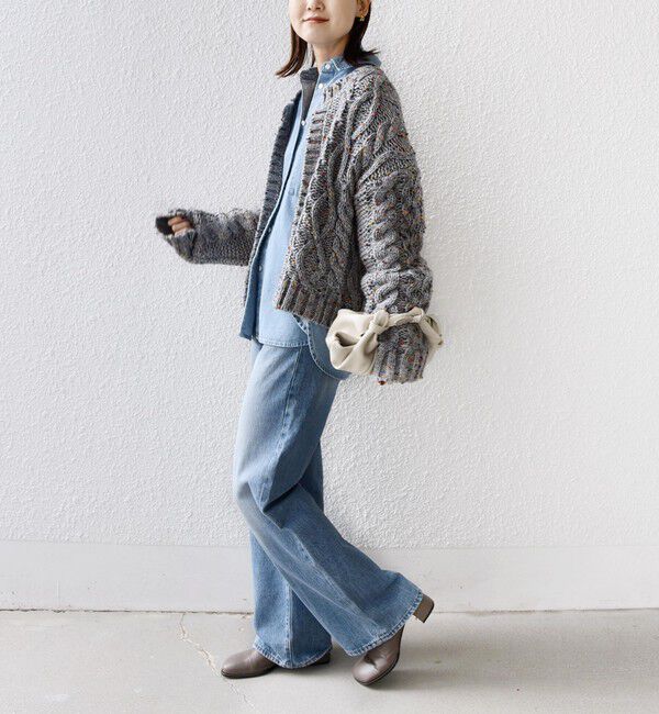 SHIPS for women「【WEB限定】〈手洗い可能〉ネップヤーン ケーブル ニット カーディガン」|カーディガン|