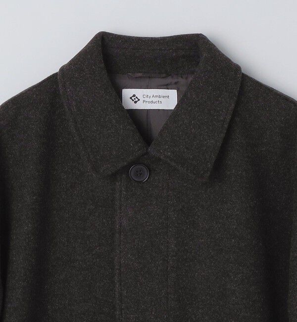 SHIPS「City Ambient Products: オーバーサイズ メルトン コート」|ステンカラーコート|