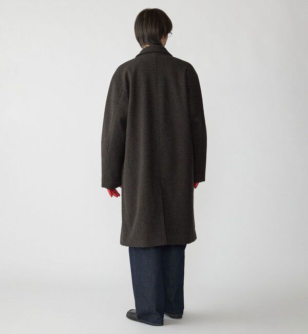 SHIPS「City Ambient Products: オーバーサイズ メルトン コート」|ステンカラーコート|
