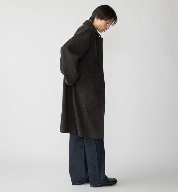 SHIPS「City Ambient Products: オーバーサイズ メルトン コート」|ステンカラーコート|
