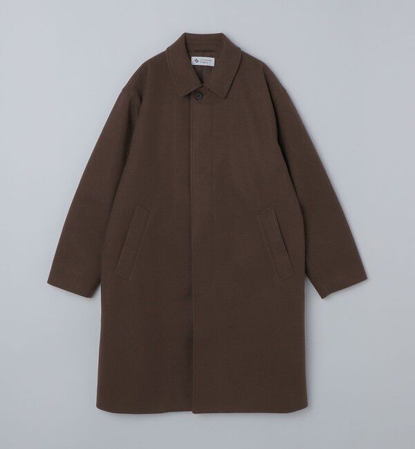 SHIPS「City Ambient Products: オーバーサイズ メルトン コート」|ステンカラーコート|ブラウン