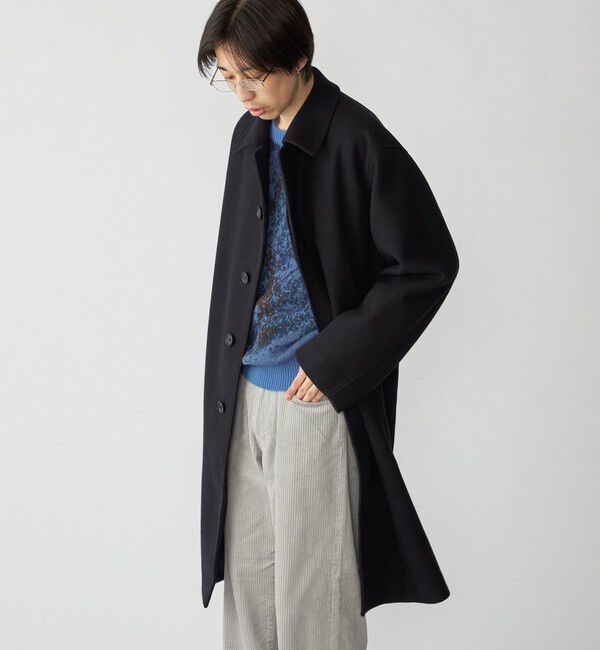 SHIPS「City Ambient Products: オーバーサイズ メルトン コート」|ステンカラーコート|