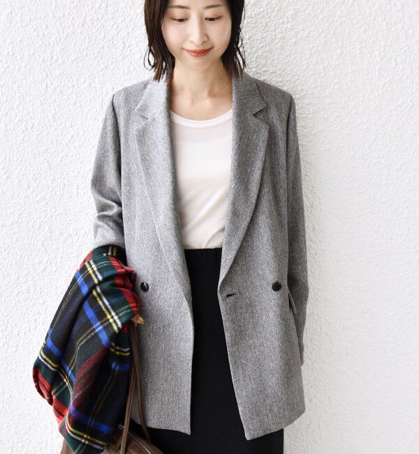 SHIPS for women「〈手洗い可能〉ウール 調 合繊 ダブル ジャケット」|テーラードジャケット|