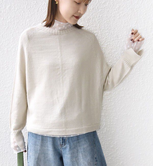 SHIPS for women「【WEB限定】〈手洗い可能〉ホールガーメント ドルマン ニット」|ニット・セーター|ナチュラル