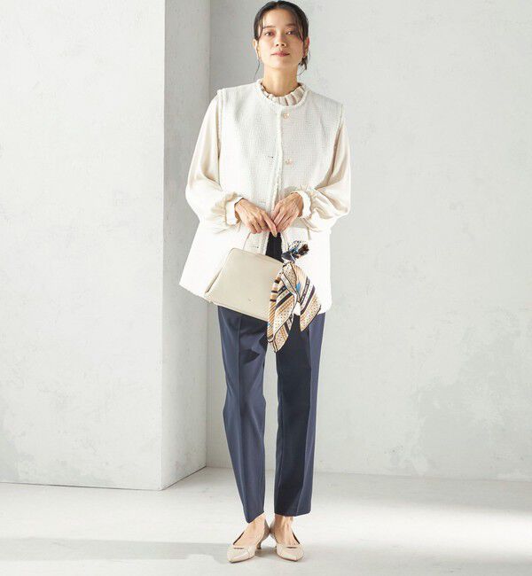 SHIPS for women「ランダム ラメ ノーカラー ボックス ジレ（セレモニー対応可）」|ベスト・ジレ|