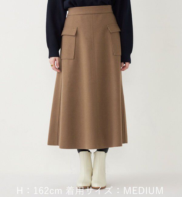 SHIPS Colors 「SHIPS Colors:〈手洗い可能〉ジャージーメルトン ポケット フレアスカート2◇」|フレア|