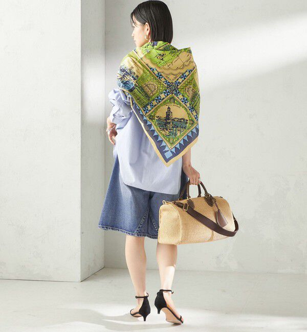 SHIPS for women「【SHIPS別注】BINDU: マップ スカーフ 100&times;100」|バンダナ・スカーフ|