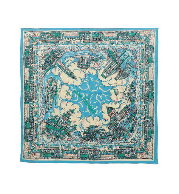 SHIPS for women「【SHIPS別注】BINDU: マップ スカーフ 100&times;100」|バンダナ・スカーフ|